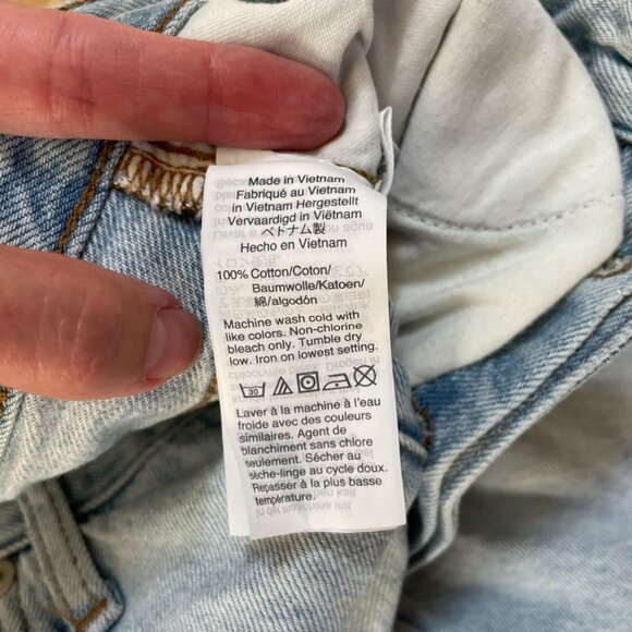 Madewell The Dadjean Blue Millman Wash Ripped Edition High Rise Straight Leg 27 - Picture 6 of 9